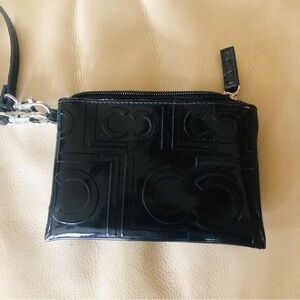 Black Patent Leather Wristlet